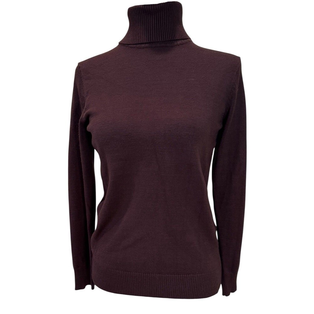 Women’s Vintage Retro Y2k Brown Turtleneck Size PS Petite Small By Joseph A
